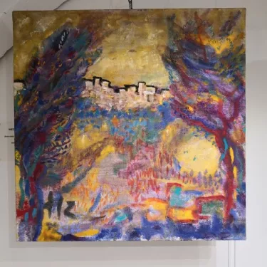 Acrylique sur Toile d'HIZELAYA   Le Château des Baux de Provence  