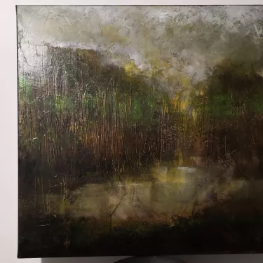 Huile sur Toile de Frédéric NEFF - Intitulée Rivière et Forêt Primaire