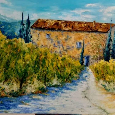 Huile sur Toile de Jacqueline SELLEM - Intitulée Vieux Bastidon
