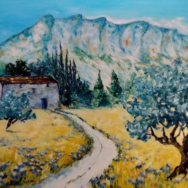 Huile sur Toile de Jacqueline SELLEM - Intitulée La Sainte Victoire