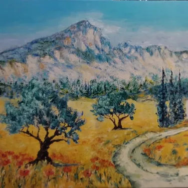 Huile sur Toile de Jacqueline SELLEM - Intitulée Le Cabanon