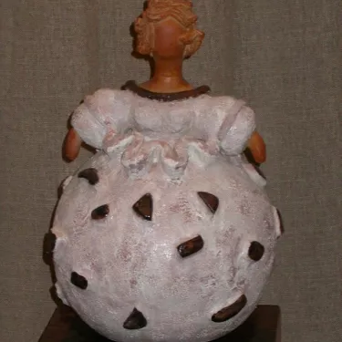 Sculpture en Terre Cuite Patinée - Intitulée Stracciatella Coco