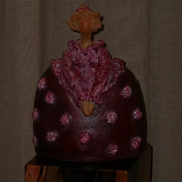 Sculpture en Céramique Patinée - Intitulée Améthyste