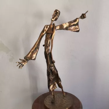 Sculpture - Bronze - Intitulée L' Avocat ou La Plaidoirie (19)
