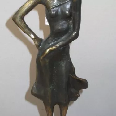 Sculpture Bronze sur Socle Plexi - Intitulée Sapho (3)