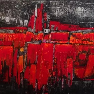 N°8 - Huile sur Toile d'Aléos - Dimensions 140x80 cm - Références 140B80A734