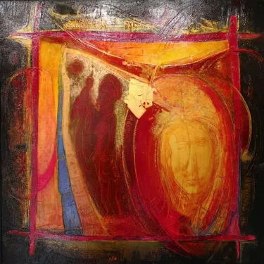 N°39 - Huile sur Toile d'Aléos - Dimensions 80x80 cm - Références 80QR80A334