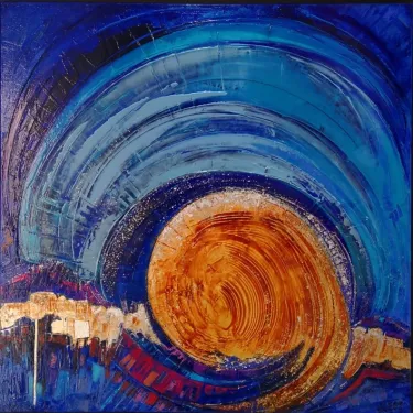 N°51 - Huile sur Toile d'Aléos - Dimensions 80x80 cm - Références 80W80A601