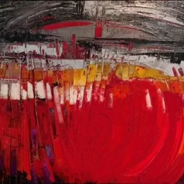 N°54 - Huile sur Toile d'Aléos - Dimensions 55x200 cm - Références 55B200A736