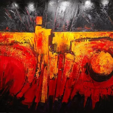 N°55- Huile sur Toile d'Aléos - Dimensions 130x162 cm - Références 130M162A787