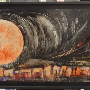 N°77 - Huile sur Toile d'Aléos - Dimensions 60x180 cm - Références 60B180A737