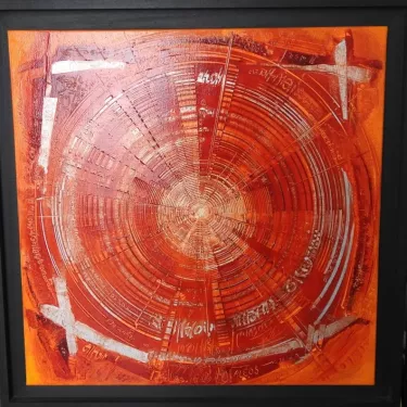 N°A68 - Huile sur Toile d'Aléos - Dimensions 80x80 cm - Références 80N80AA93