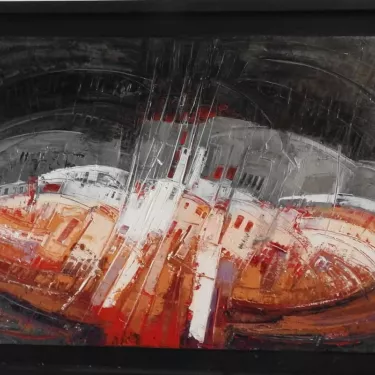 N°A71 - Huile sur Toile d'Aléos - Dimensions 81x54 cm - Références 81Y54A655