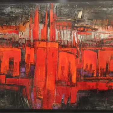 N°A76 - Huile sur Toile d'Aléos - Dimensions 114x195 cm - Références 114Y195A656