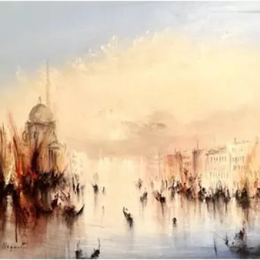 V02 - Crépuscule sur la Lagune - 65x54 cm