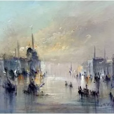V06 - Petit matin sur le Grand Canal - 35 x 27 cm
