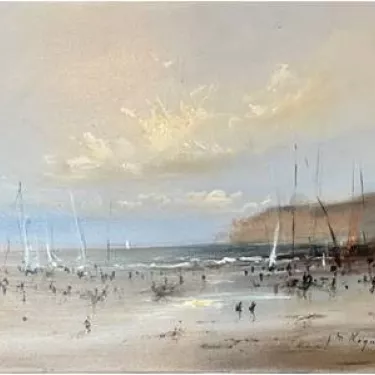 M04 - Voiles en Bord de Plage - 35 x 27 cm