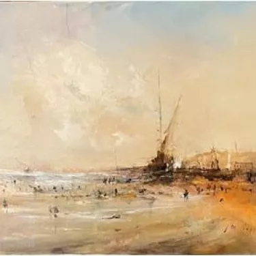 M07 - Plage à marée-basse - 35 x 27 cm