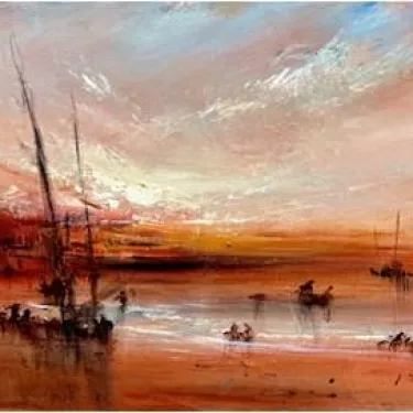 M08 - Golfe en fin de journée - 35 x 24 cm