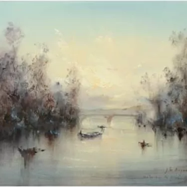 P07 - Reflets bleuté - 35 x 27 cm