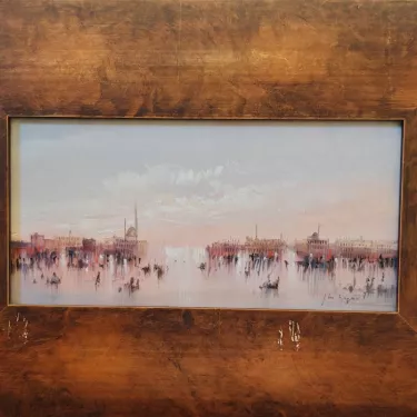 G10 - Gouache - Intitulée Venise à l'aube de Jean-Michel Noquet (1950-2014)