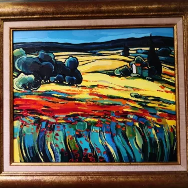 Oil on canvas by Léon ZANELLA (born in 1956)